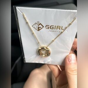 Alloy necklace and bangle bracelet